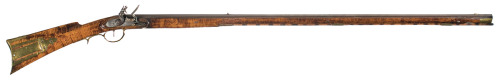 18th Century Pennsylvania long rifle made by Peter Gonter in Lancaster, PA.