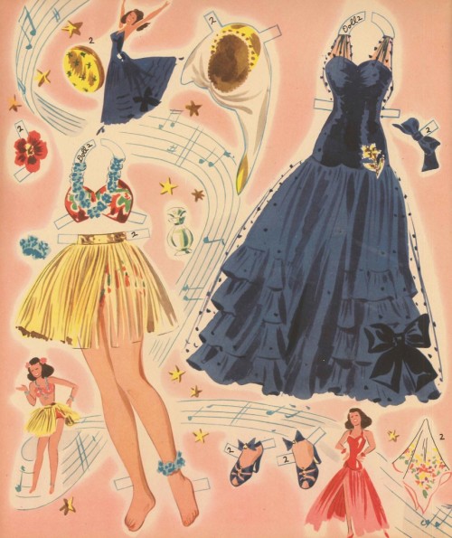 margarita-cansino:  Rita Hayworth paper dolls 