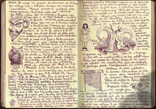 marykatherineblackwood:  The Lost Sketchbook of Guillermo del Toro: Filmmaker Guillermo del Toro put all his ideas for `Pan’s Labyrinth’ in a notebook — then lost it.  The heavyset man ran down the London street, panting, chasing the taxi. When