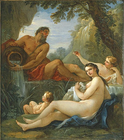 Charles-Joseph Natoire (French; 1700–1777)A River God and a Fountain Nymph Oil on canvas, 1777 Natio