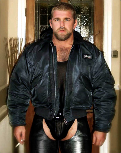 guysthatgetmehard: black leather 9