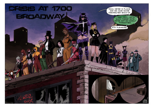 thehappysorceress:Crisis at 1700 Broadway, my latest commission from Mike KevanWhere I let all my DC