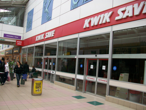 Former Kwik Save, Rugby, Warwickshire.  Kwik Save were a national chain of budget supermarkets 