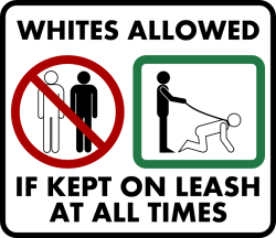 homosigns:  Whites Allowed….if   I&rsquo;m good with that
