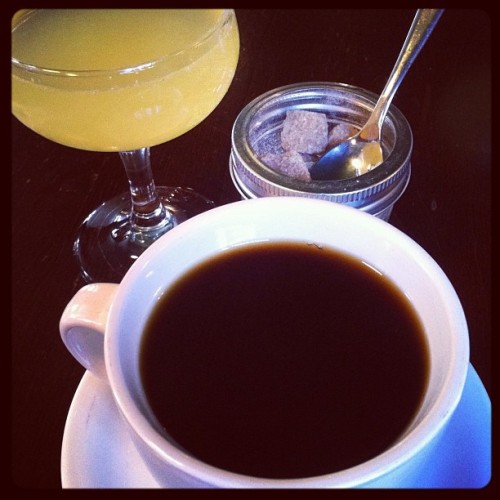 Heaven is brunch with coffee and mimosas. #calyer