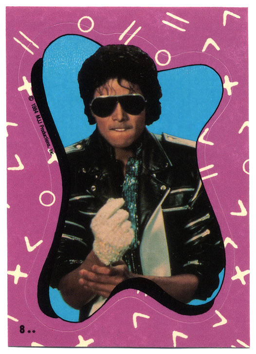 80srecordparty:  Michael Jackson Sticker #8Topps Chewing Gum Inc. (1984) 