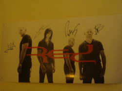 haleswashere:  I went to a Red concert last night with one of my bestest friends ever and they signed our posters &lt;3 &lt;3 &lt;3 &lt;3 