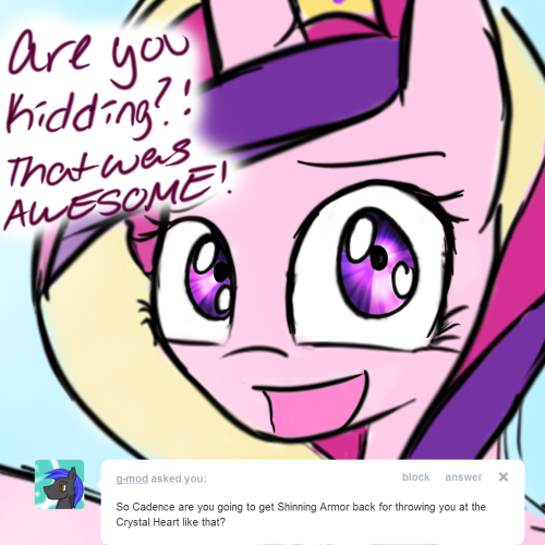 Porn Pics ask-cadance:  All you other Cadances don’t