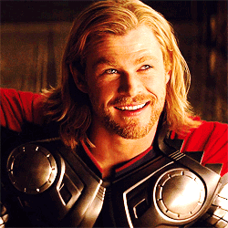 thoki4ever:homovikings:yunuen:Smiling Avengers: Thor Odinson#i think thor’s smile died the day he th