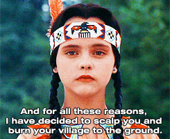 mrbeniciodeltoro:  We cannot break bread with you. You have taken the land which is rightfully ours. Years from now, my people will be forced to live in mobile homes on reservations. Your people will wear cardigans and drink highballs. We will sell our
