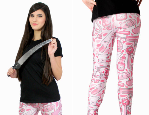 Bobsmade&rsquo;s cute violence leggings, sold through straight banana/funnylegs.de.