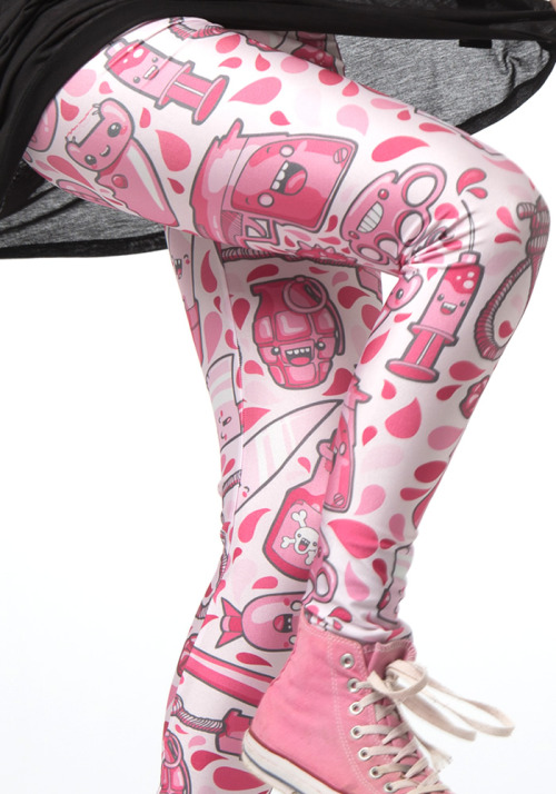 Bobsmade&rsquo;s cute violence leggings, sold through straight banana/funnylegs.de.