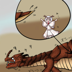 monsterhunterthings:  Come back Lao! Fatalis only wants to play!