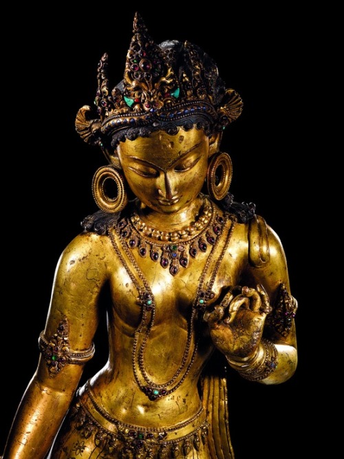 buddhabe: Stunning… Tara, female bodhisattva of compassion. 13th c. Nepalese.