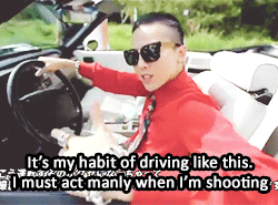 ji-yongchy:   GD talking about his uncool cute car habit  baby you drive like a grandpa. GROSS UGLY SOBBING 