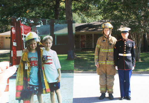 mydemisee:  dear-photograph:  Dear Photograph, I’m so proud my boys childhood dreams