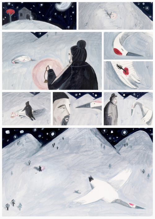 The Crane Wife wordless narrative based on a japanese folk tale