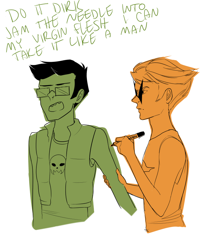 gingerybiscuit:  dirk stop fucking with him its not nice 
