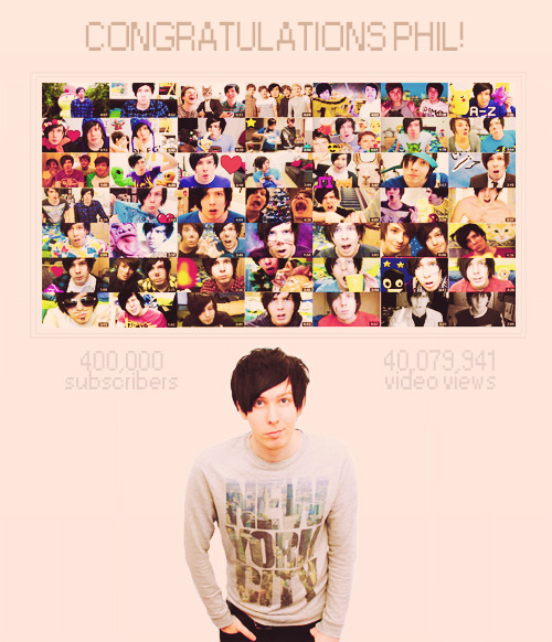 lefthandedism:  - Congratulations on 400,000 subscribers Phil Lester!