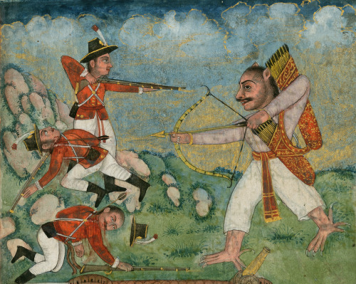 gunsandposes:REDCOATS vs. DEMONS — The people of India are literally demonized in this detail from I