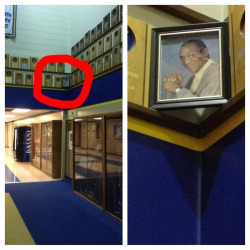 itslikeapendulum:  itslikeapendulum:  Someone put a framed picture of Bill Cosby with all the awards at my school. It’s been there for three weeks now.  Alright, so this picture was taken down a few months ago, which was quite devastating. But now,