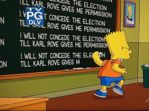 think-progress: As seen on The Simpsons: “I will not concede the election till Karl Rove gives