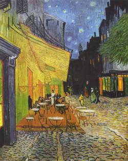 vibranium:  Café Terrace at Night, Vincent van Gogh (1888) 