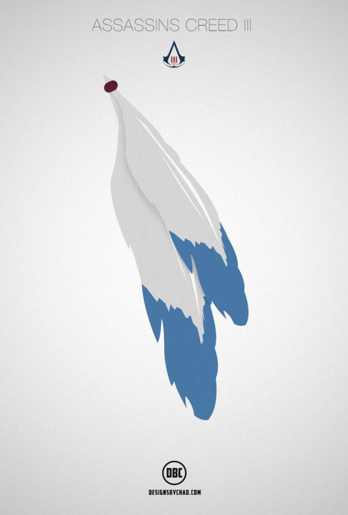 geeksngamers:  Assassin’s Creed 3 Minimalist Poster Set - by Chad Nonya Artist’s Website | Facebook | Twitter  o meu chega amanhã GARELA