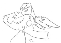 My Fifth Consecutive Daily Sketch, This One Of Rainbow Dash. I Would Say This Is
