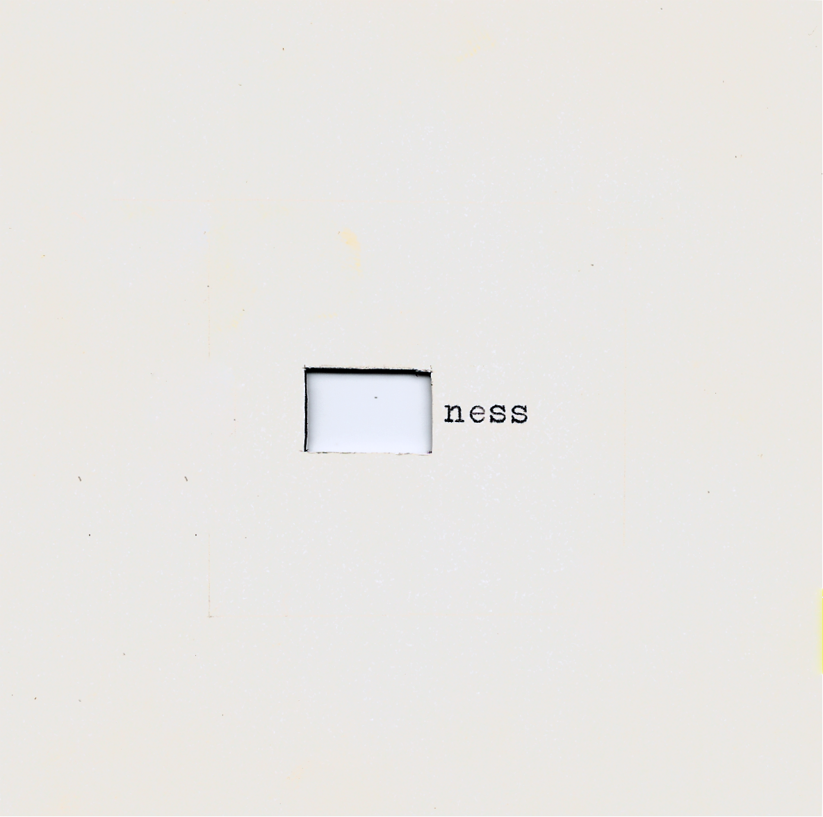 swissserif:  emptiness, 2012 