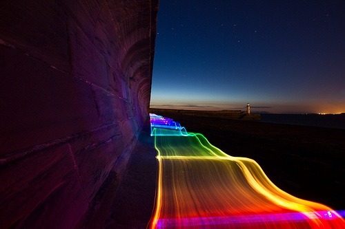 thegeek531:  rainblowg:  So cool. I scouring for rainbows and finding stuff like this…  WTF?? RAINBOW ROAD IS REAL???? 