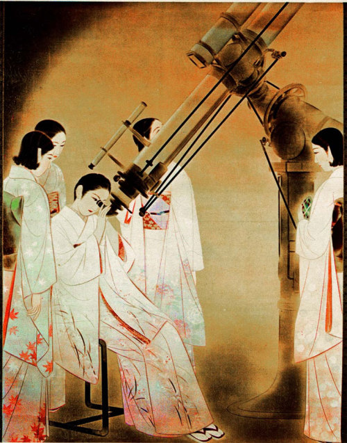 sisterwolf:Ota Chou - Women observing stars, 1936via