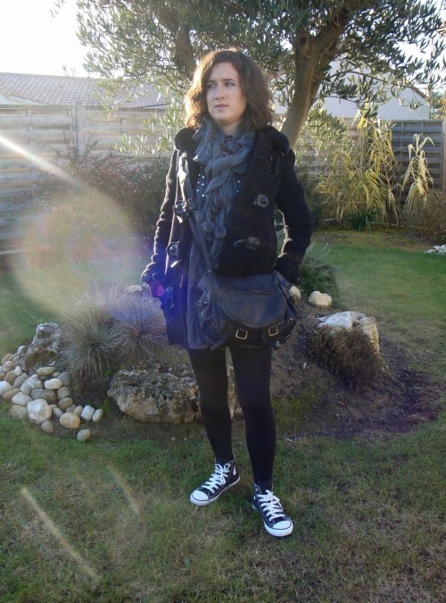 clemeden:  Duffle coat The Kooples - Robe Manoush - Converse - Twee Jerôme Dreyfuss