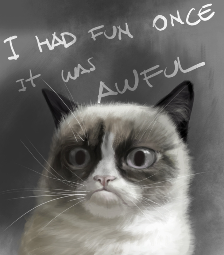 Grumpy Cat by Gaston Zubeldia (Facebook) (DeviantArt)