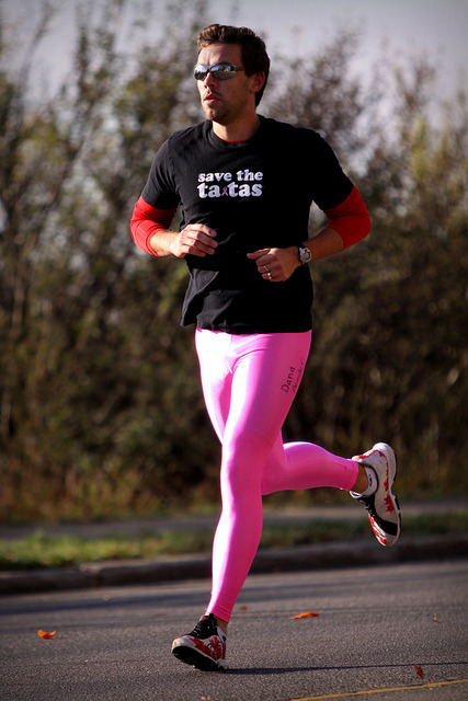 2011 Run for the Cure by Sangudo on Flickr.It takes a real man to wear pink tights