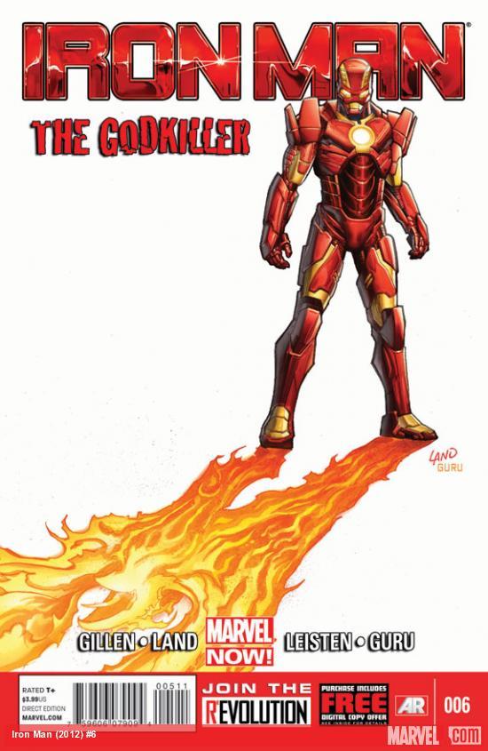 marvelentertainment:  Check out this cover to Iron Man #6 by Greg Land and replay