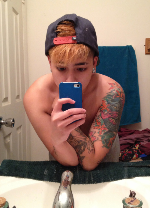 tipthevelvet:  Topless Tuesday. It’s been a while. I need to work on my self esteem. p.s - took this couple weeks ago so what… 