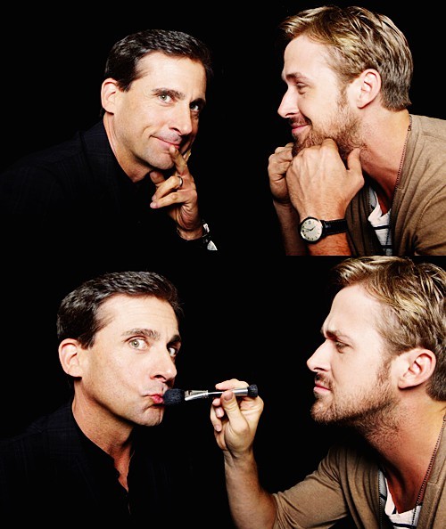 hitfix:  Crazy Stupid Love co-stars Carrell and Gosling. 
