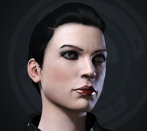 Anna Navarre, before receiving her trademark facial augs. (Had to improvise, since Eve Online doesn&