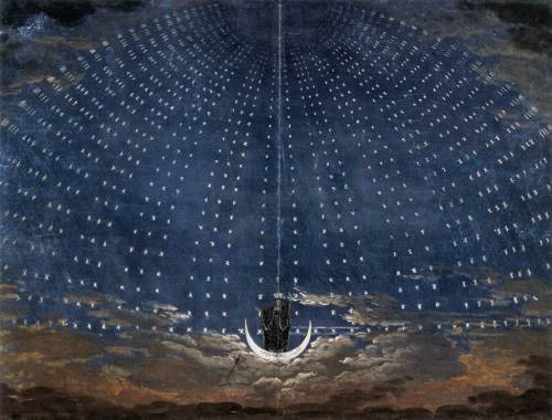 Karl Friedrich Schinkel, stage design for Mozart Die Zauberflöte, 1815. Berlin