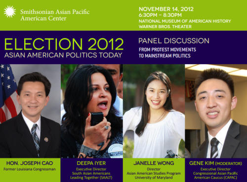 fascinasians:Wednesday, November 14, 20126:30 p.m. — 8:30 p.m.National Museum of American Hist