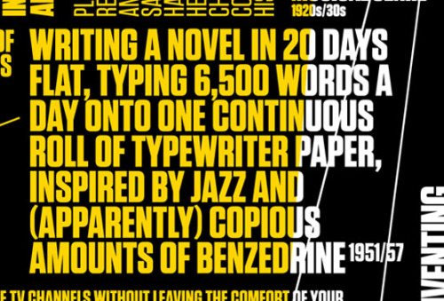 explore-blog: How Jack Kerouac wrote On The Road, part of designer Johnson Banks’ fantastic po