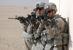 soldierporn:  Bet you didn’t know we were still here… Infantrymen assigned to the 15th Infantry Regiment, 3rd Armored Brigade Combat Team, 3rd Infantry Division, stack before clearing and securing a building, one of the final tasks of Hammer Strike,