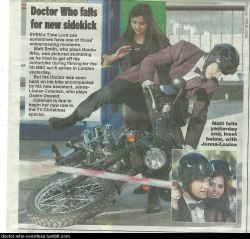 doctor-who-overdose:  I think we all saw this coming when we found out Matt was riding a motorcycleClick for the best DoctorWho tumblr ever. 