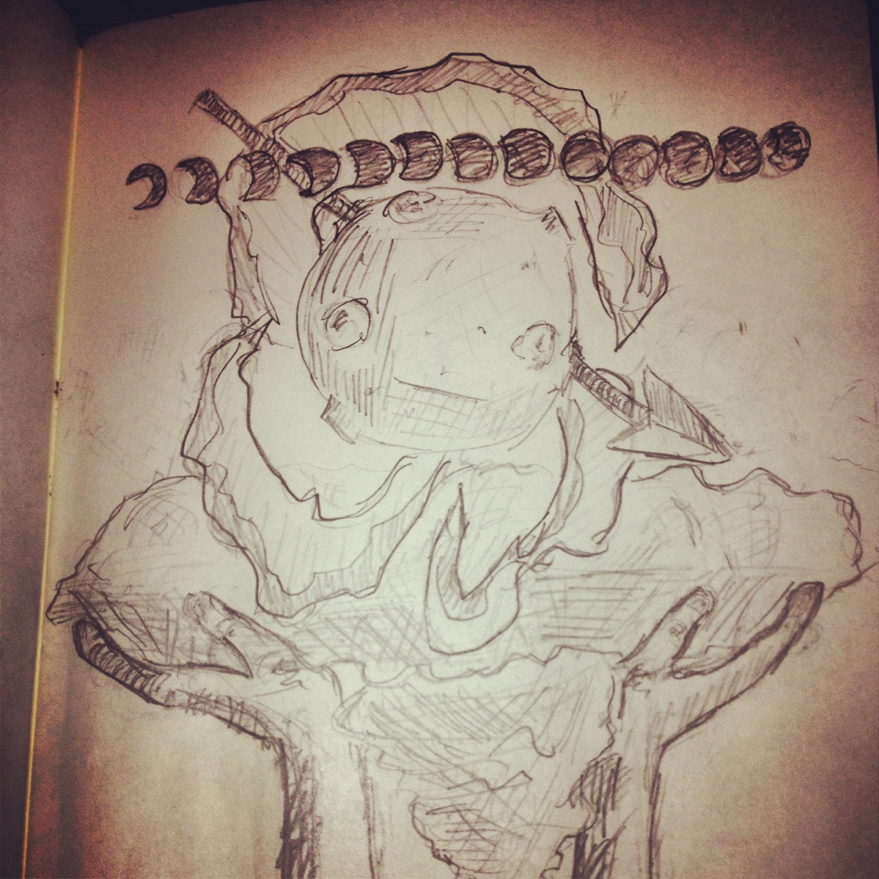 Doodling.