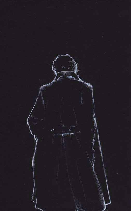 Took Me Long Enough! Here Is A Proper Scan Of The White On Black Sherlock Sketch. Still Working On Johnfor