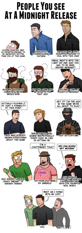 dorkly:  The People You See at a Midnight Release