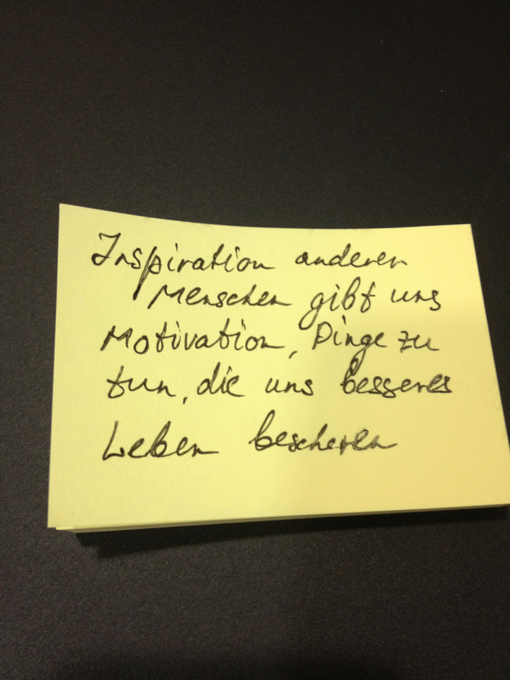 Inspiration anderer Menschen gibt uns Motivation, Dinge zu tun, die uns besseres Leben bescheren - Alexej Werbizki