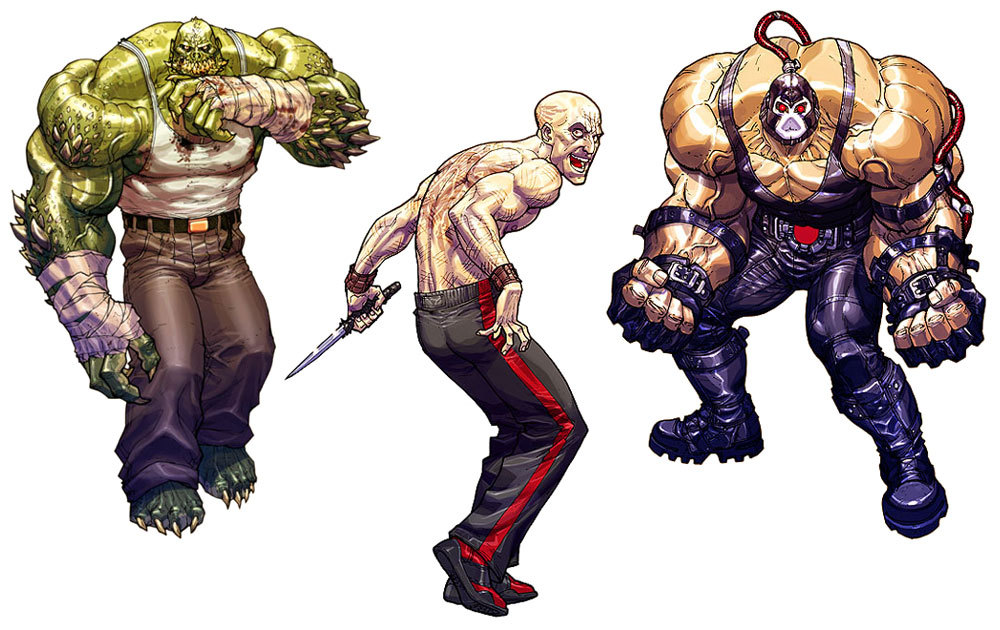 saveroomminibar:  Batman: Arkham Asylum. Character Designs by Chuck Dee.