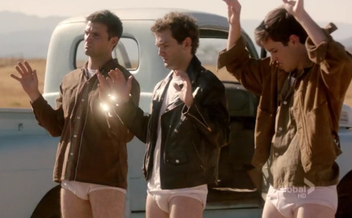 Vegas TV Show S01E06 Three men with their pants down in tighty whities.